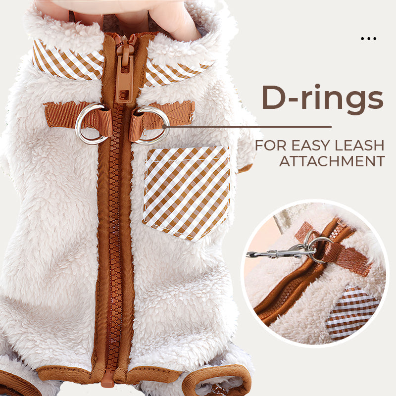 BowLift | Cozy dog coat with D-rings