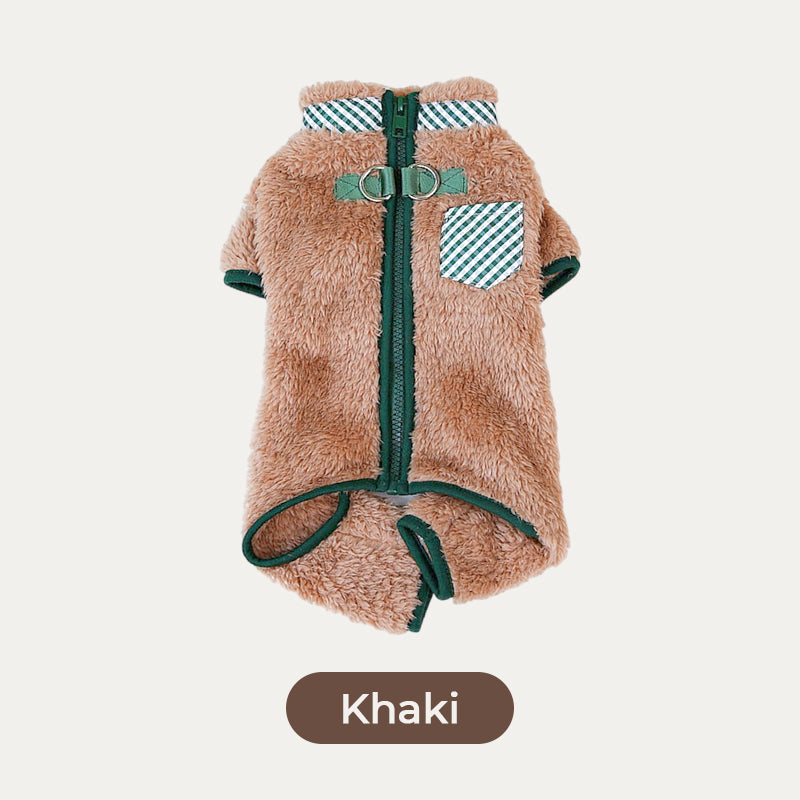 BowLift | Cozy dog coat with D-rings