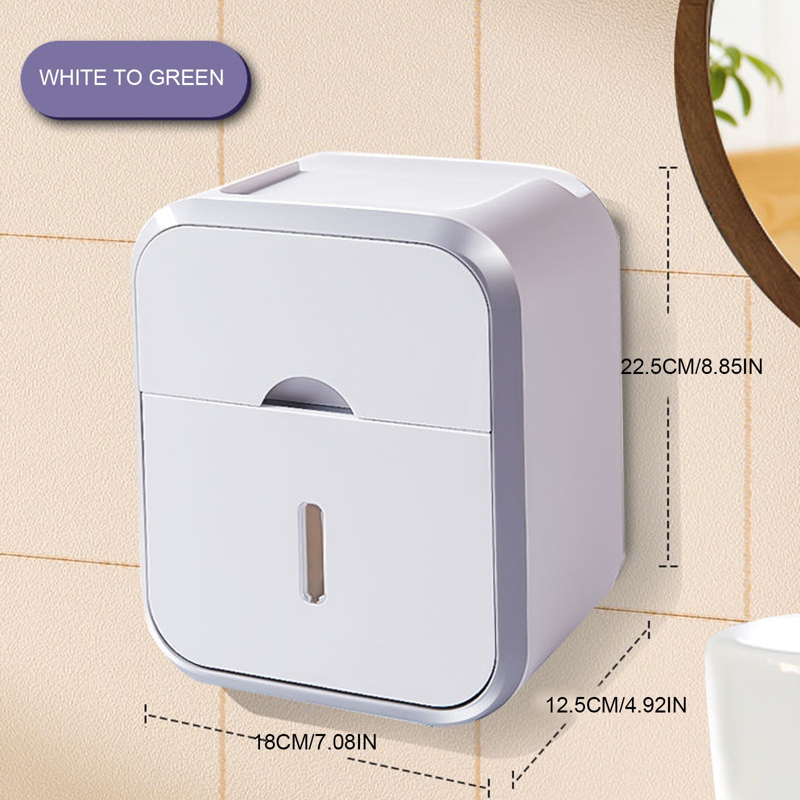 BowLift | Flush-free toilet paper holder box