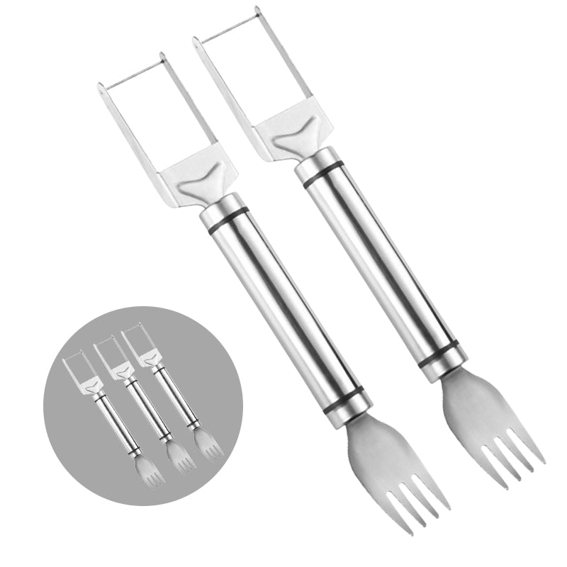 BowLift | 2-in-1 watermelon knife and fork in stainless steel