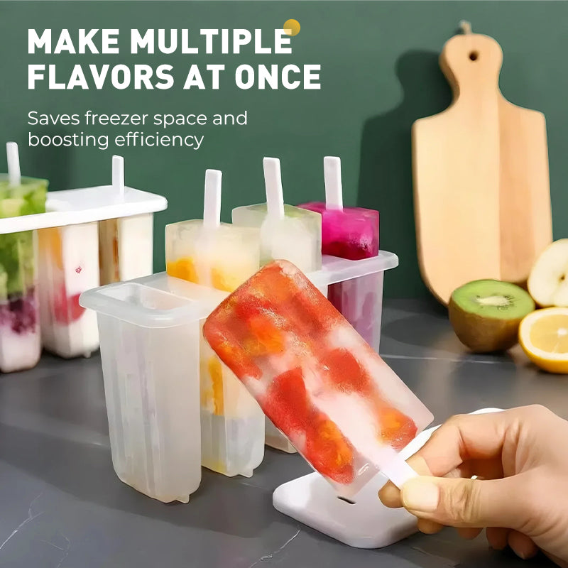 BowLift | Ice pop mold with 4 cavities, lid and sticks