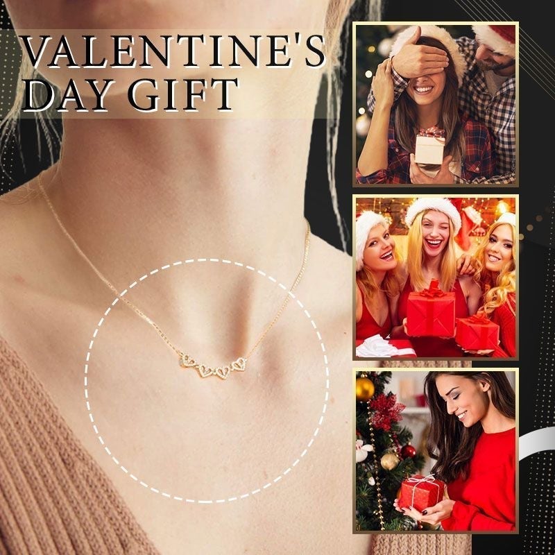 BowLift | Heart-shaped necklace with four leaves