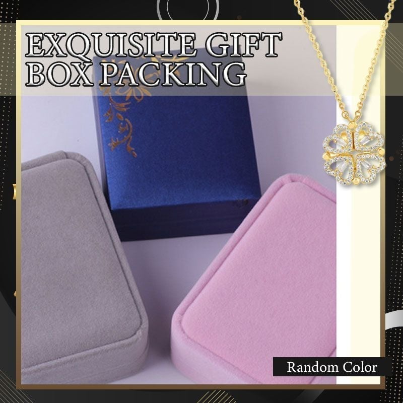 BowLift | Heart-shaped necklace with four leaves