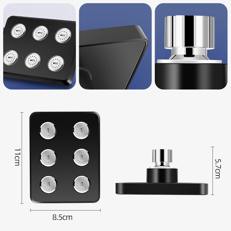 BowLift | 360° adjustable square shower head