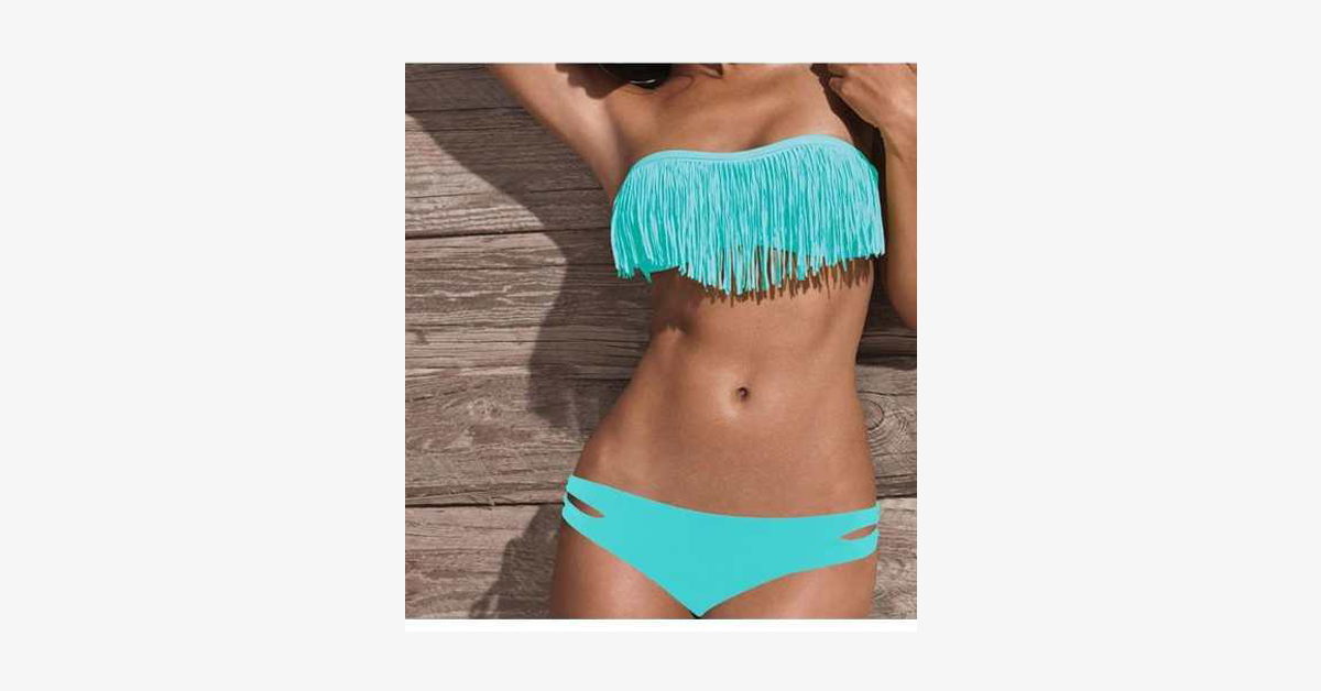 BowLift | Fringe Bikini Swimsuit