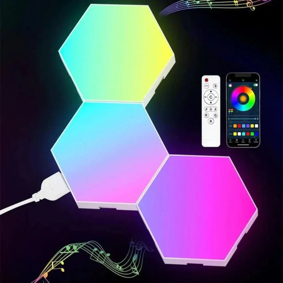 BowLift | Interactive Hexagonal LED Panels with RGB Color Control and Music Synchronization