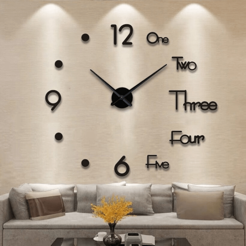 BowLift | DEPTHAURA – Silent 3D Acrylic Wall Clock for Modern Interiors