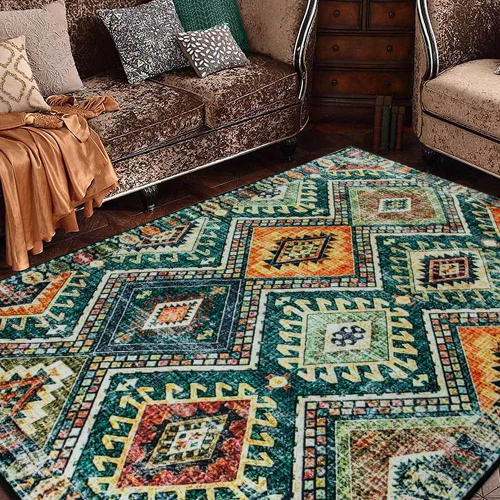 BowLift | Area Rug Tribal Polyester Washable Non Slip