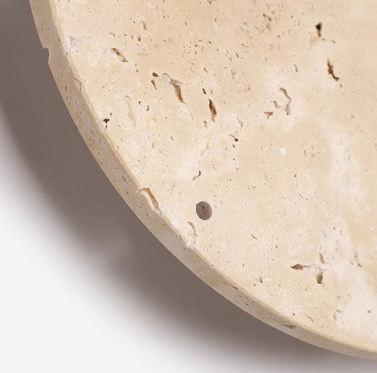 BowLift | Awaken your space with the Wabi-sabi wall clock made of travertine