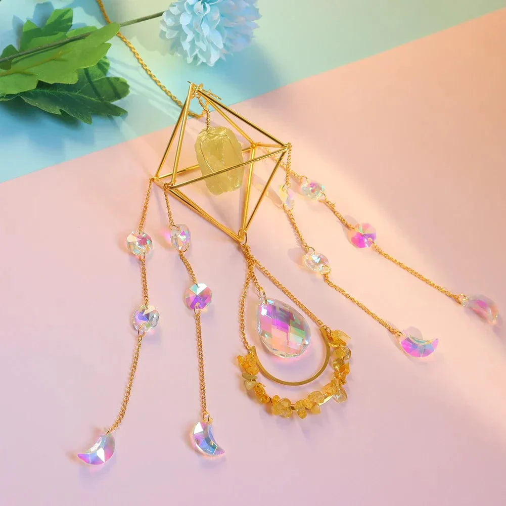 BowLift | AuraBloom Crystal Sun Catcher | Healing Crystal | Feng Shui Decoration | Positive Energy for Home