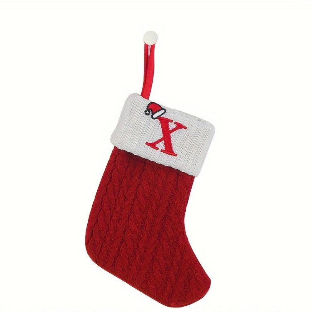BowLift | Christmas Stocking Knit Monogram Alphabet Decorative Holiday Sock